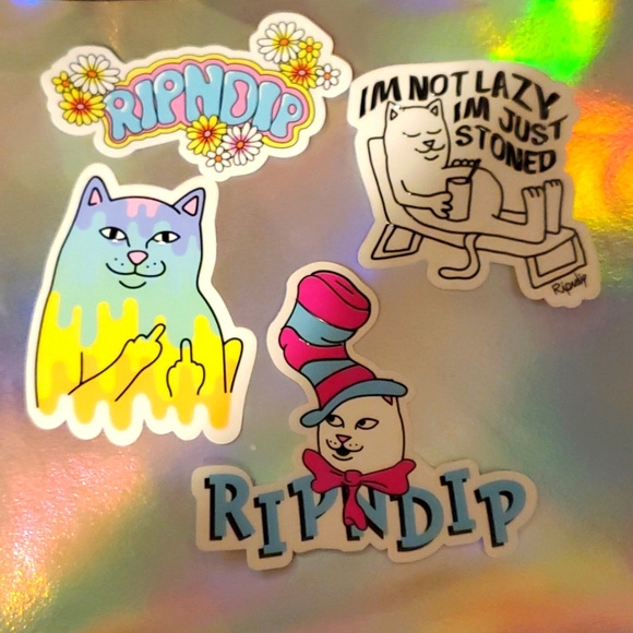 Lot of 4 large RIP N DIP lord nermal stickers - Picture 1 of 1